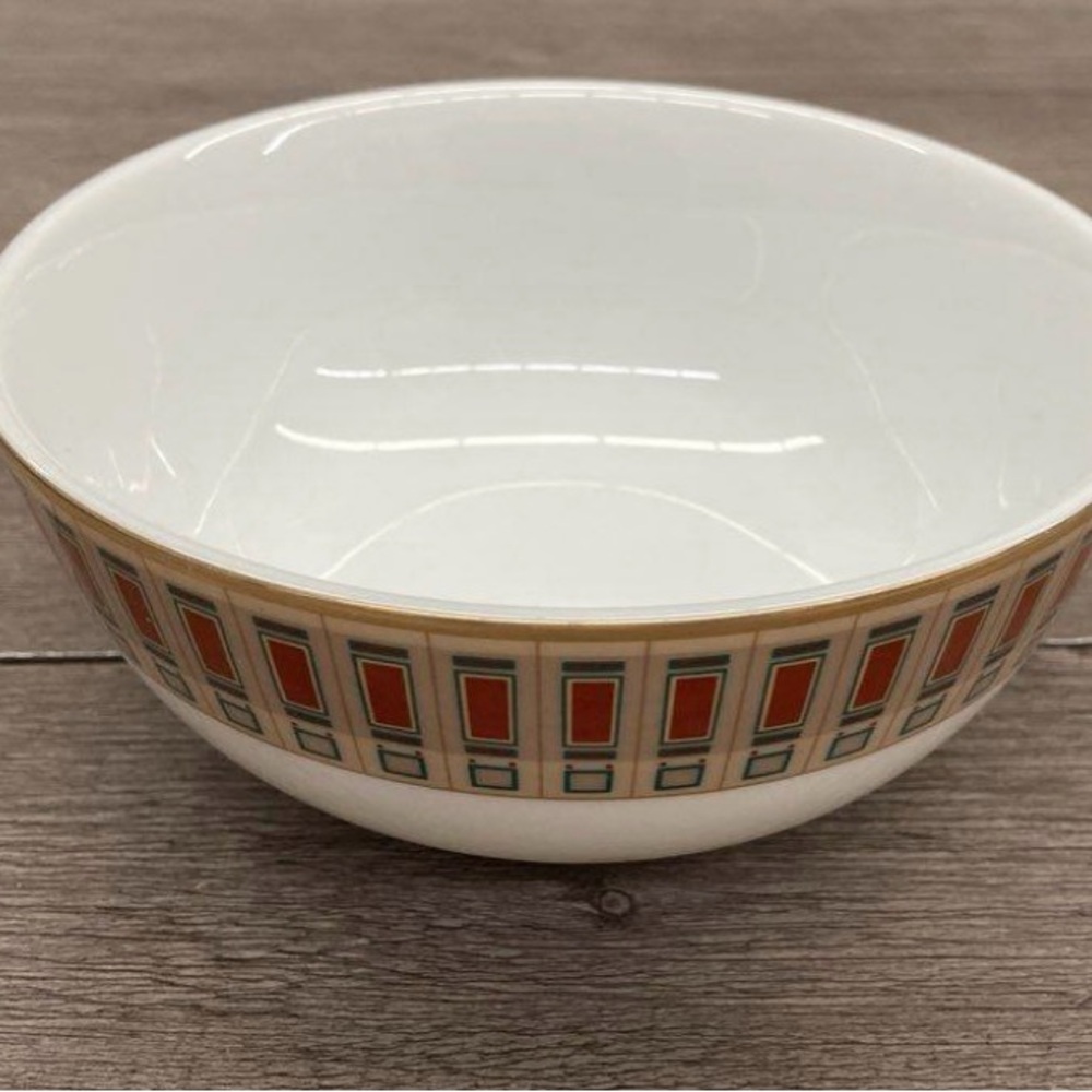 Tiffany & Co White and Red Ceramic trinket Bowl